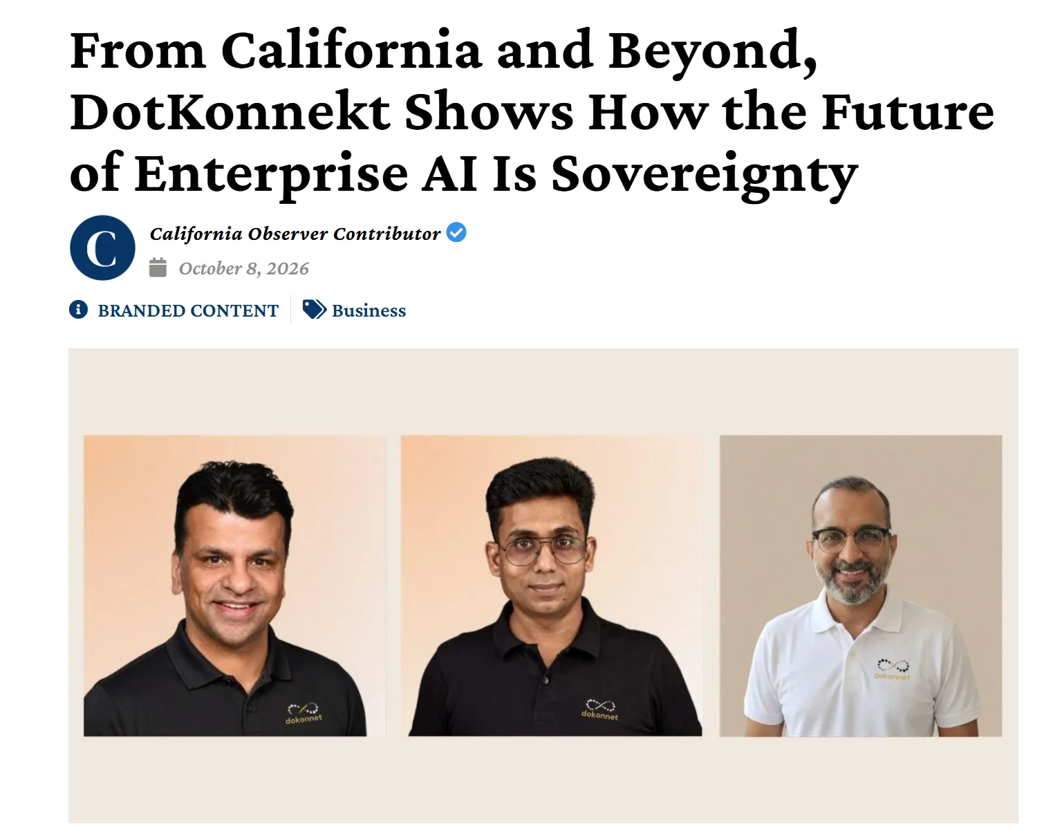 From California and Beyond, DotKonnekt Shows How the Future of Enterprise AI Is Sovereignty